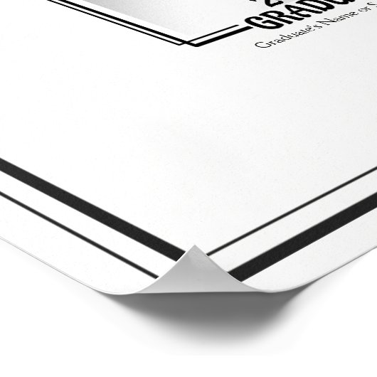 卒業式オートグラフキープサケプリント ポスター (角)