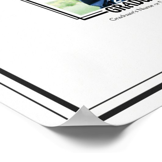 卒業式オートグラフキープサケプリント ポスター (角)