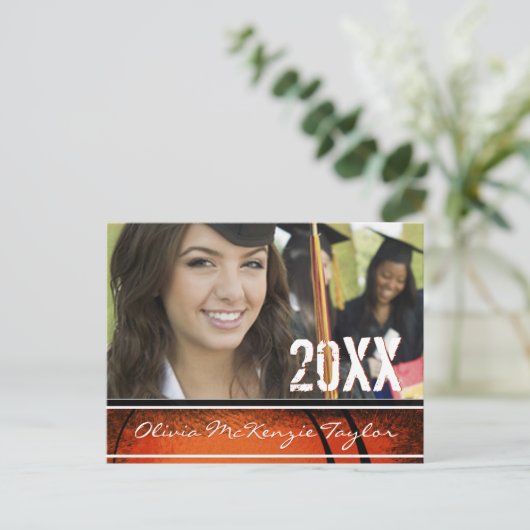 卒業式オープンハウスの写真クラス インビテーションポストカード (スタンド正面)