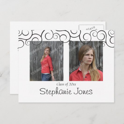 卒業式オープンハウスはがき インビテーションポストカード (正面/裏面)