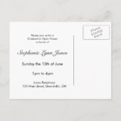 卒業式オープンハウスはがき 案内ポストカード (裏面)