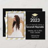 卒業式オープンハウス招待状と写真 招待状 (正面/裏面)