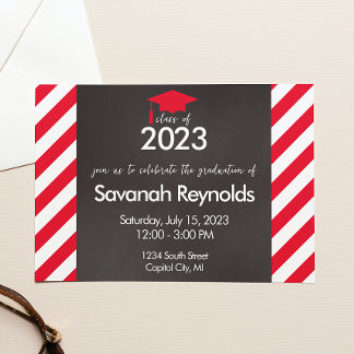 卒業式オープンハウス招待状と写真 招待状