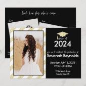 卒業式オープンハウス招待状と写真 招待状 (正面/裏面)