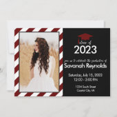 卒業式オープンハウス招待状と写真 招待状 (正面)