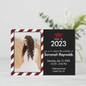 卒業式オープンハウス招待状と写真 招待状 (スタンド正面)