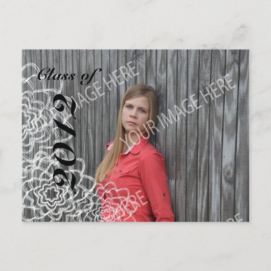 卒業式オープンハウス招待状 インビテーションポストカード (正面)