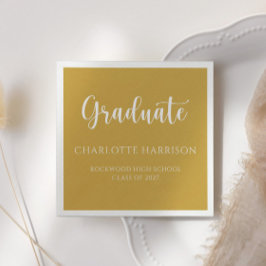 卒業式カジュアルスクリプトモダン紙ナプキン スタンダードカクテルナプキン