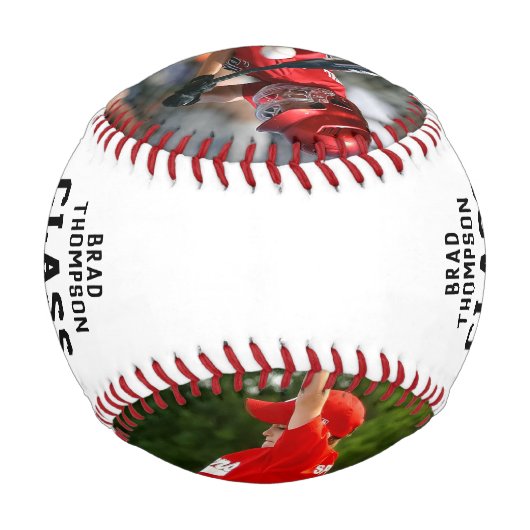 卒業式カスタムのシニア写真 野球ボール (裏面)