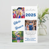 卒業式カスタムの写真とパーソナライズされた招待状 招待状 (スタンド正面)