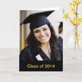 卒業式カスタムの写真グリーティングカード カード (黄色い花)