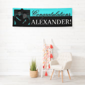 卒業式カスタムティール（緑がかった色）のバナー 横断幕 (インサイチュ)