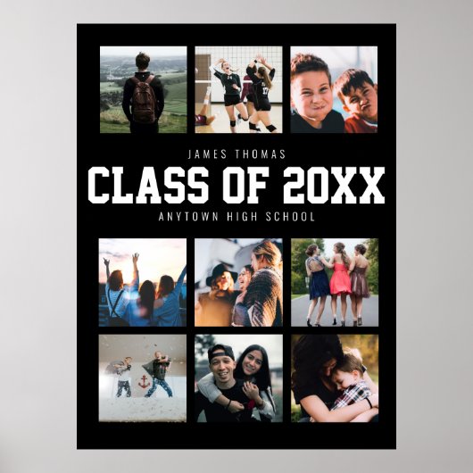 卒業式カスタムパーティ記念フォトディスプレイ ポスター (正面)