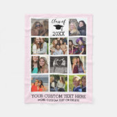 卒業式カスタムフォトコラージュクラスのメモリ フリースブランケット (正面)