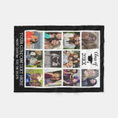 卒業式カスタムフォトコラージュクラスのメモリ フリースブランケット (正面(横))