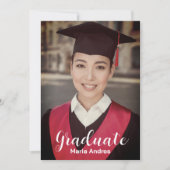 卒業式カスタムポートレート発表 招待状 (正面)