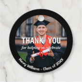 卒業式カスタム写真名と年感謝 フェイバータグ (正面)