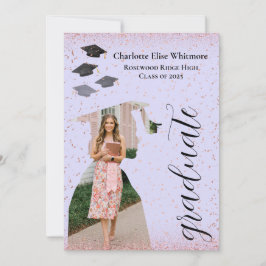 卒業式カスタム招待状及び発表カード 招待状