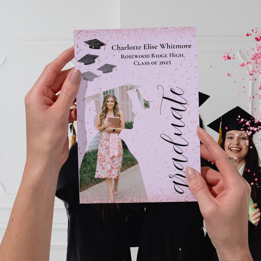 卒業式カスタム招待状及び発表カード 招待状