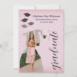 卒業式カスタム招待状及び発表カード 招待状