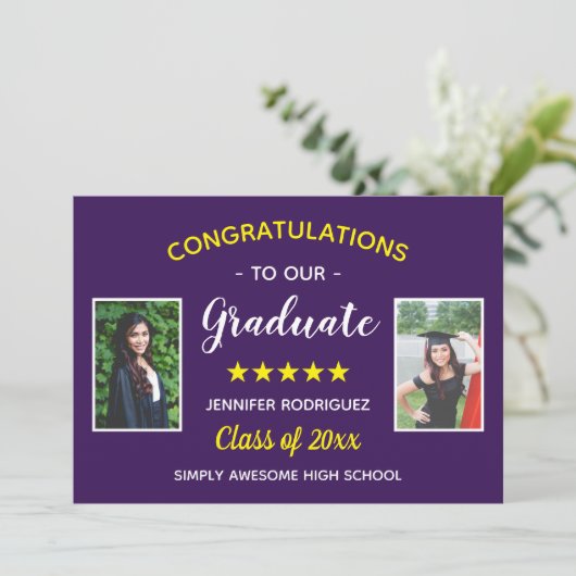 卒業式カスタム2写真卒業式 案内状 (スタンド正面)