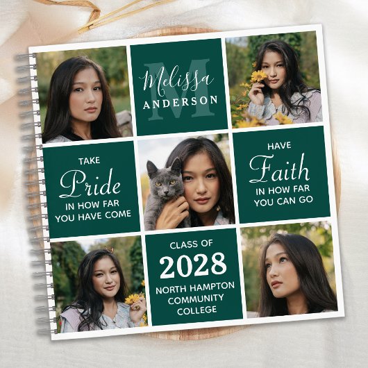 卒業式カスタム5フォトコラージュゲストブック ノートブック