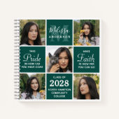 卒業式カスタム5フォトコラージュゲストブック ノートブック (正面)