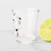 卒業式カップケーキショットガパーソナライズされたラス ショットグラス (右)