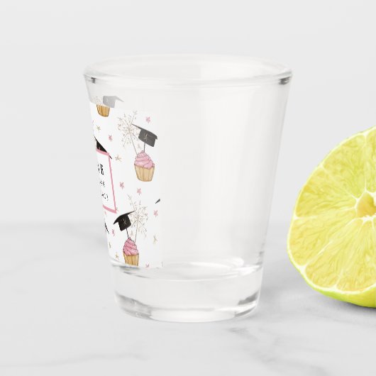 卒業式カップケーキショットガパーソナライズされたラス ショットグラス (右)