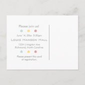 卒業式カラフルパーティ招待状はがき インビテーションポストカード (裏面)