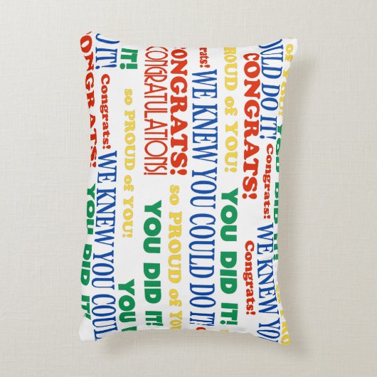 卒業式カラフルワードアートアクセント枕 アクセントクッション (裏面(縦))