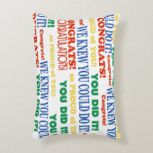 卒業式カラフルワードアートアクセント枕 アクセントクッション (正面(垂直))