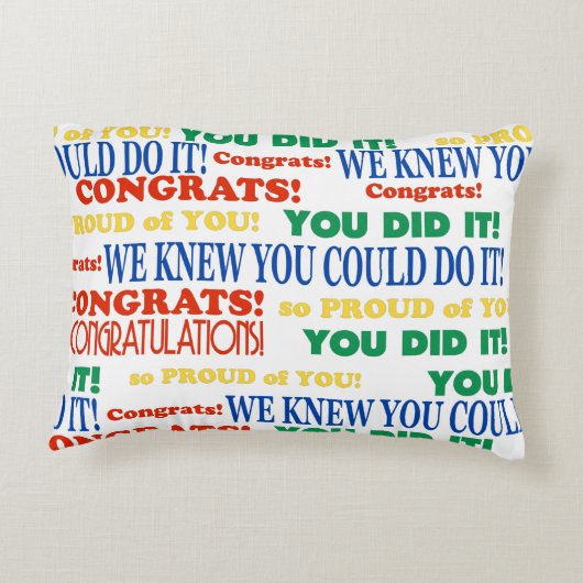 卒業式カラフルワードアートアクセント枕 アクセントクッション (裏面)
