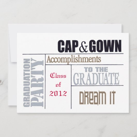 卒業式カード 案内状 (正面)