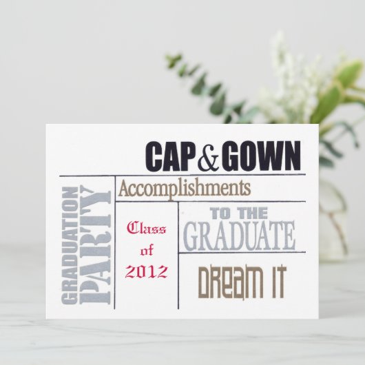 卒業式カード 案内状 (スタンド正面)