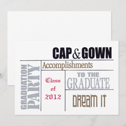 卒業式カード 案内状 (正面/裏面)