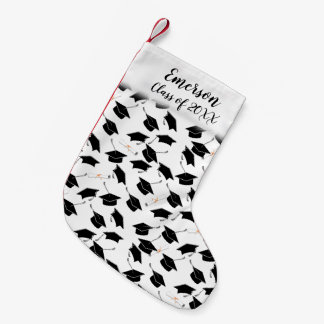 卒業式キャップおよび卒業証書 スモールクリスマスストッキング