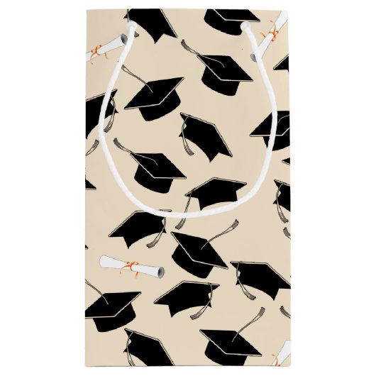 卒業式キャップおよび卒業証書 スモールペーパーバッグ (裏面)