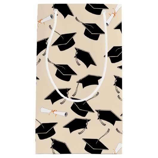 卒業式キャップおよび卒業証書 スモールペーパーバッグ (正面)