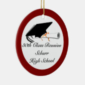 卒業式キャップと卒業式 – 高校懇親会 セラミックオーナメント (右)