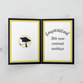 卒業式キャップと卒業証書 カード (内部)