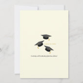 卒業式キャップオープンハウスへの招待 招待状 (裏面)