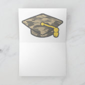 卒業式キャップカーキ迷彩柄 カード (内部)