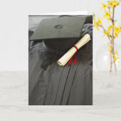 卒業式キャップガウン卒業証書カ空白のード カード (黄色い花)