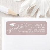 卒業式キャップバラタウペ差出人住所 ラベル (インサイチュ)