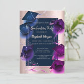 卒業式キャップバラ金ゴールドドット卒業パーティー 招待状 (スタンド正面)