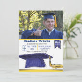 卒業式キャップフォト招待状 招待状 (スタンド正面)