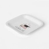 卒業式キャップブックコーヒー紙プレート ペーパープレート (傾斜あり)