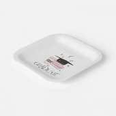 卒業式キャップブックコーヒー ペーパープレート (傾斜あり)