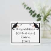 卒業式キャップ付き卒業式 招待状 (スタンド正面)